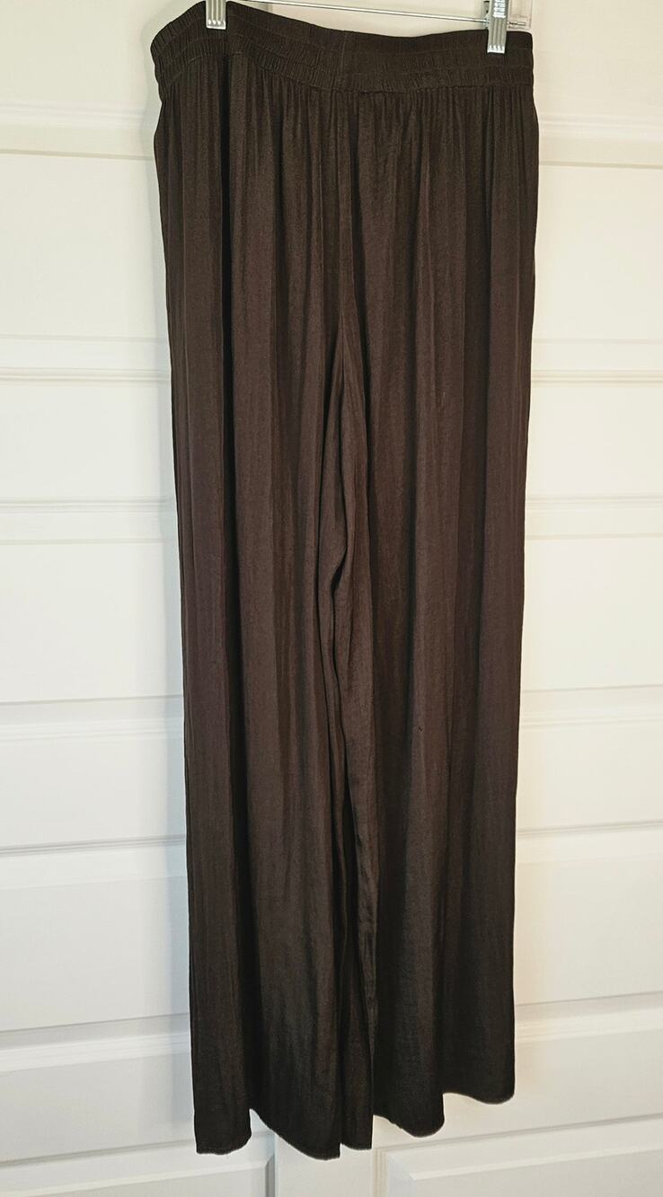 Truth by Republic Brown Wide-Leg Palazzo Lounge Pants, Size L